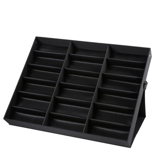 Brilleudstillingsstand, 18 Ruder, Holdbart Plastik, Pladsbesparende Design