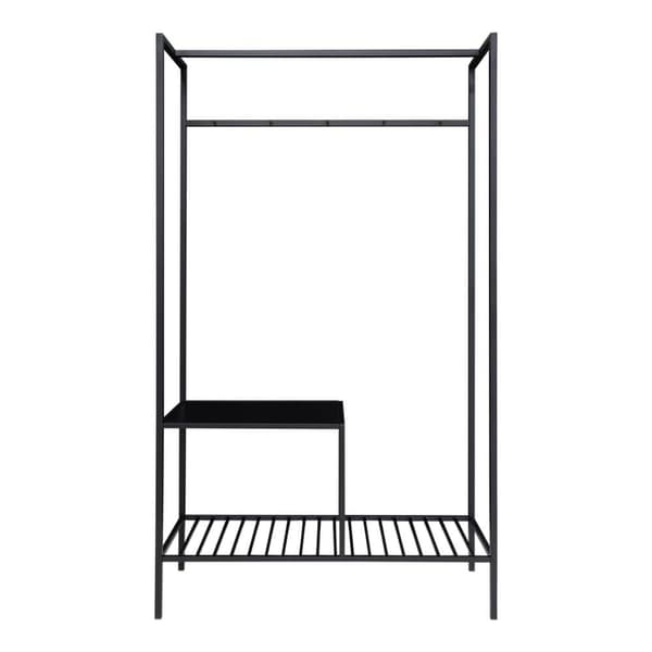 Garderobeskab, Vita, 101x38x170 cm, Sort