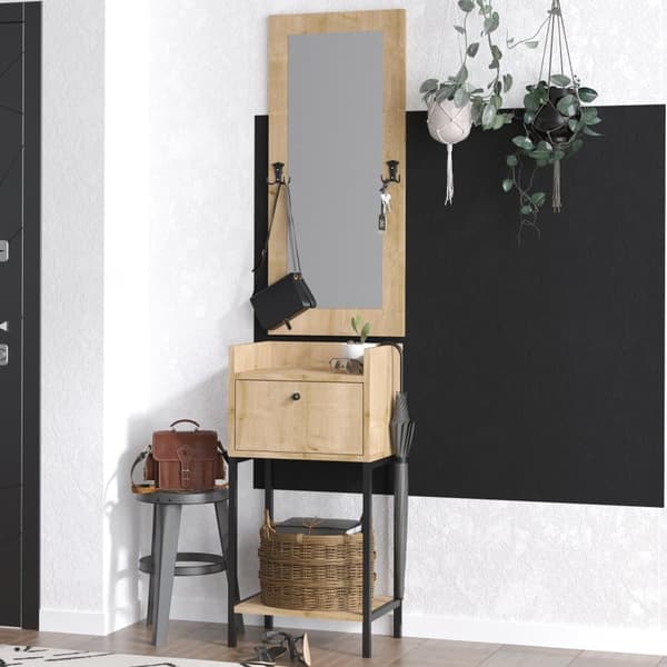 Hallspegel och skåp med låda, Olivia, 40x90x30 cm