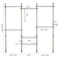 Miniatyrbild 3 av 5: Garderobsystem, KLS04-BR, Bredd: 75-122+102+75-122 cm, Höjd: 200-270 cm, Brun