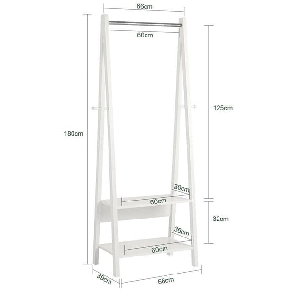Hjørneskab, FRG59-W, 66x39x180 cm, Hvid