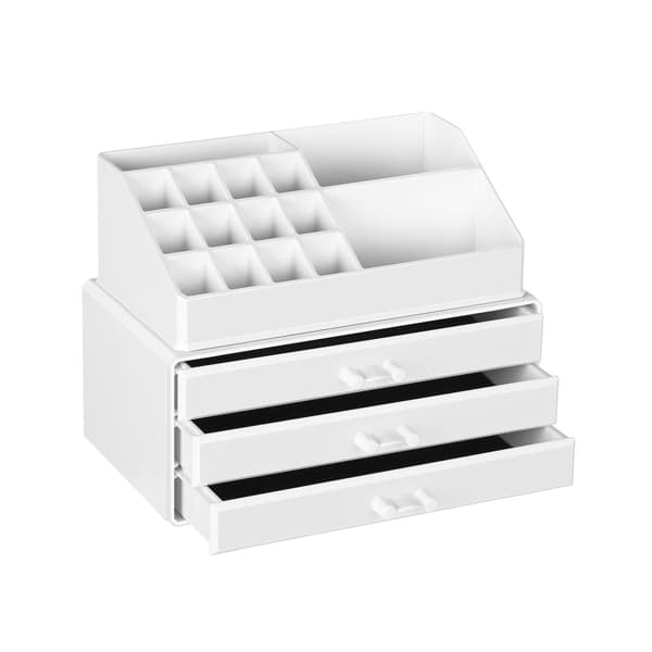 Vit sminkorganisator i akryl
