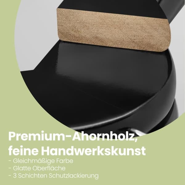 Klädhängare, Set med 10, 44,5x23 cm, Svart-Silver