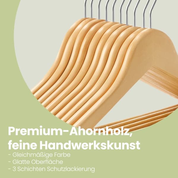 Vaateripustin, SONGMICS CRW001-10, 44,5x23 cm, Luonnonväri
