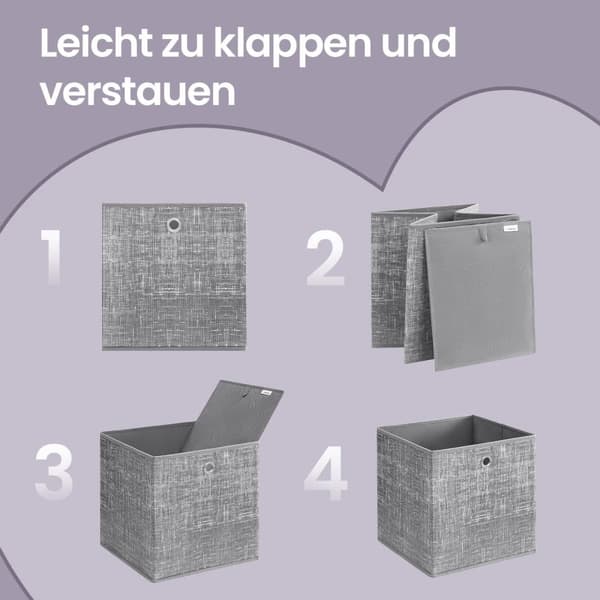 Förvaringsbox, SONGMICS, 30x30x30 cm, Grå