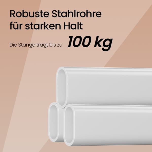 Tøjstativ, SONGMICS, 45x92-132x161.5 cm, Hvid