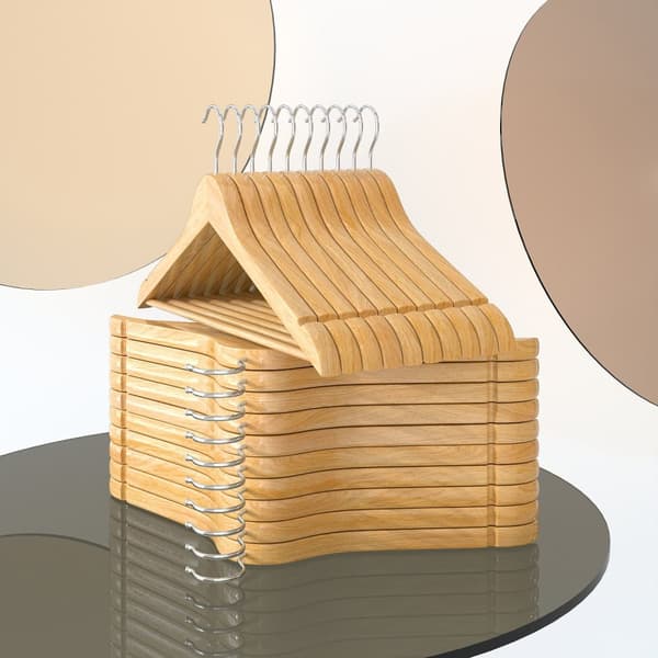 Klädhängare, SONGMICS CRW001-10, 44,5x23 cm, Natur