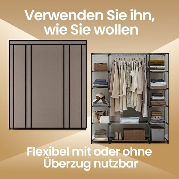 Garderobe, SONGMICS LSF03M, 175x150x45 cm, Beige