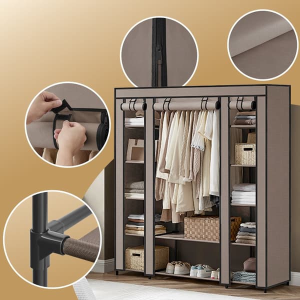 Garderobe, SONGMICS LSF03M, 175x150x45 cm, Beige