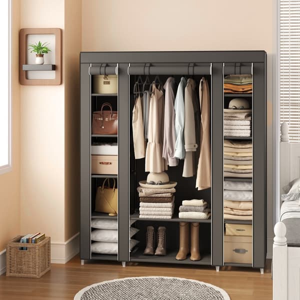 Garderobe, SONGMICS LSF03M, 175x150x45 cm, Grå