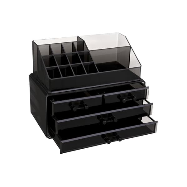 Make-up organizer sort gennemsigtig