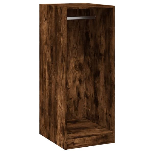 Garderob rökfärgad ek 48x41x102 cm konstruerat trä