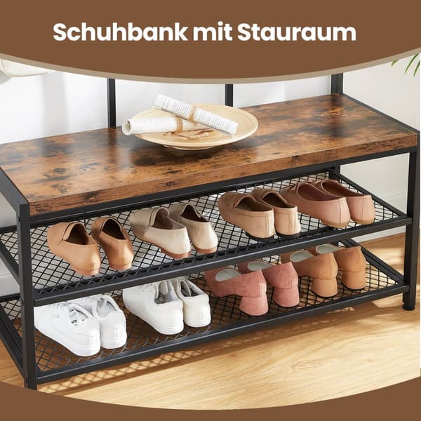 Kledingkast – Met Schoenenbank – Industriële Stijl