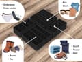 Miniatyrbillede 5 af 9: Bomclap Houseware 4-Pack skuffe arrangør sæt - skab dividere til undertøj, sokker, bh'er, tørklæder, slips - foldbare ikke-vævede opbevaringskasser