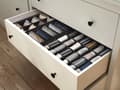 Miniatyrbillede 8 af 9: Bomclap Houseware 4-Pack skuffe arrangør sæt - skab dividere til undertøj, sokker, bh'er, tørklæder, slips - foldbare ikke-vævede opbevaringskasser