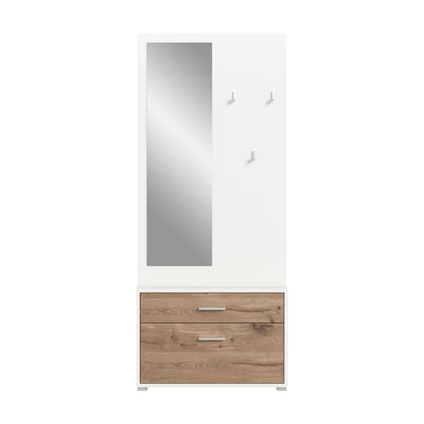 Polo garderob uppsättning 80x190cm vit, ekdekor.