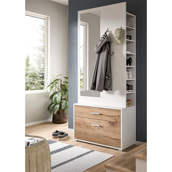 Polo garderob uppsättning 80x190cm vit, ekdekor.