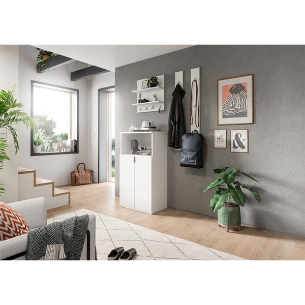 ProjektX garderobe oppstilling 3 deler hvit høyglans.