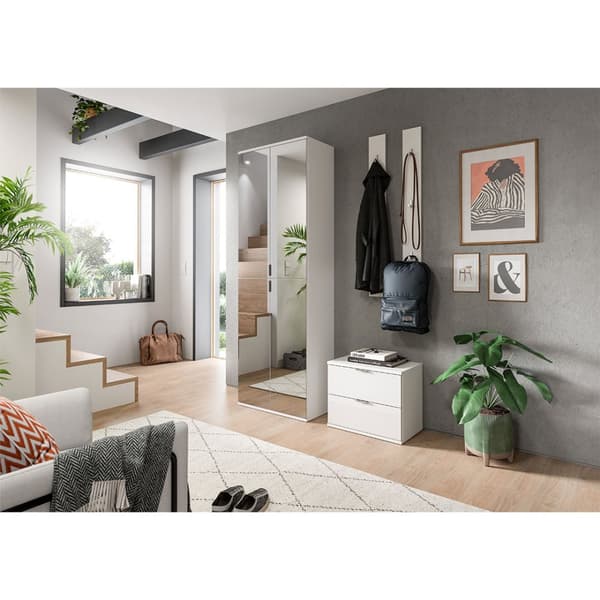 ProjektX garderobe oppstilling 4 deler hvit høyglans.