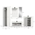 Miniatyrbilde 5 av 7: Jam garderobe oppstilling 5 deler hvit.