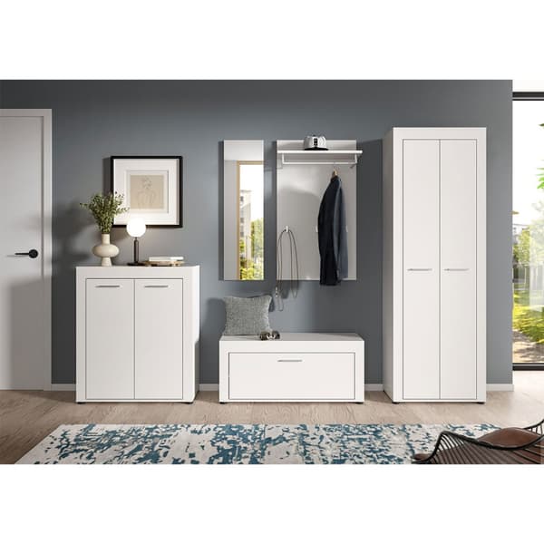 Jam garderobe oppstilling 5 deler hvit.