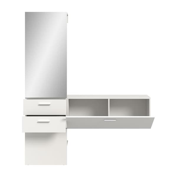Vaga garderobe oppstilling 2 deler hvit.
