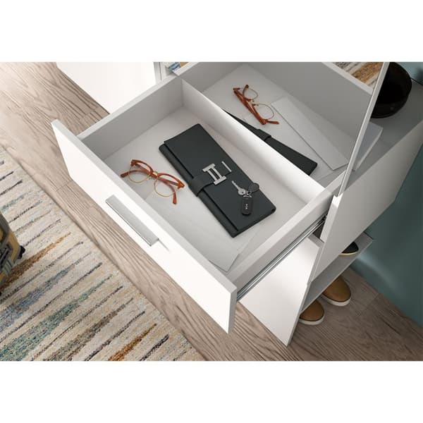 Vaga garderobe oppstilling 2 deler hvit.