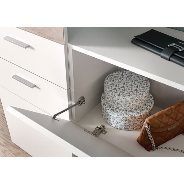 Vaga garderobe oppstilling 2 deler hvit.
