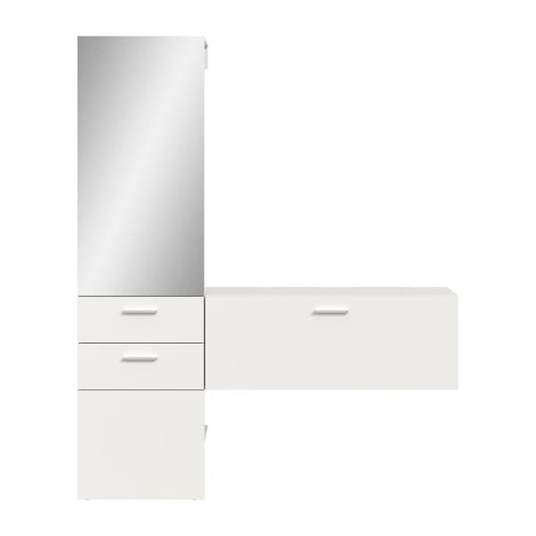 Vaga garderobe oppstilling 2 deler hvit.