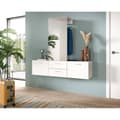 Miniatyrbilde 8 av 8: Vaga garderobe oppstilling 3 deler hvit.
