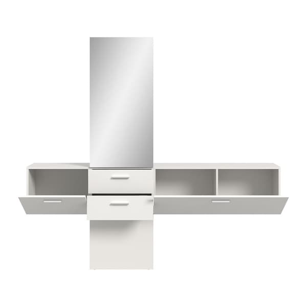 Vaga garderobe oppstilling 3 deler hvit.