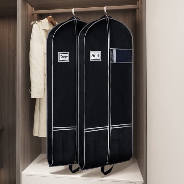 Lollanda Klädskydd set – 2-pack dammskydd för kläder, skyddar mot smuts och fukt, perfekt för garderob och resor