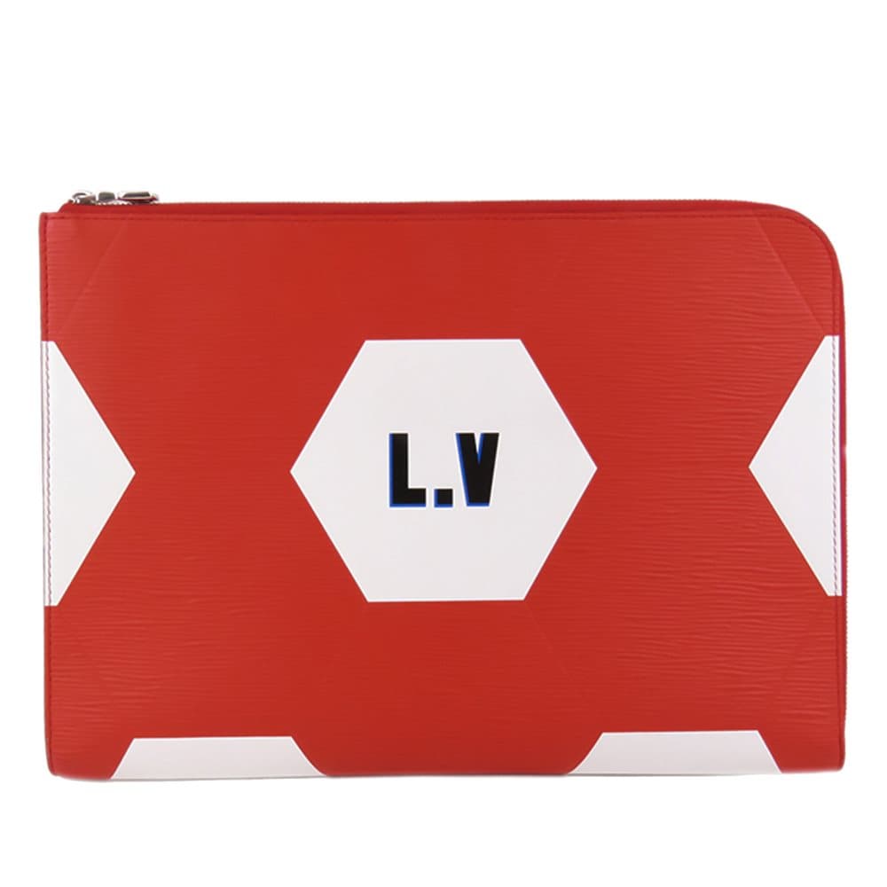 Pre-owned Louis Vuitton Epi FIFA World Cup Pochette Jour GM Red