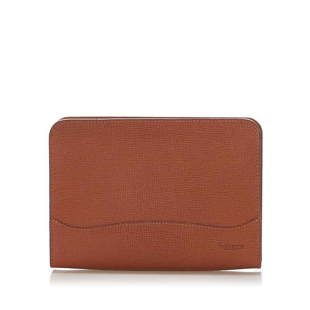 Pre-owned Burberry Leather Clutch Bag Brown