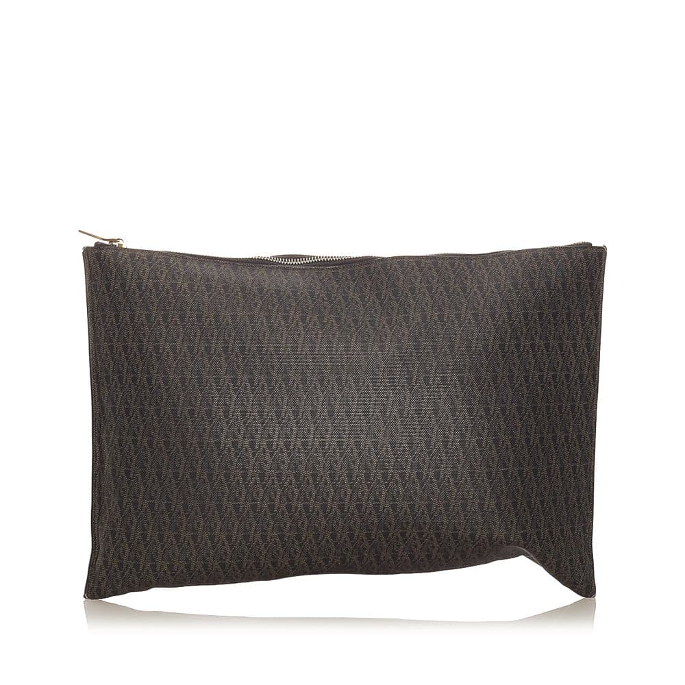 Pre-owned YSL Canvas Clutch Bag Black