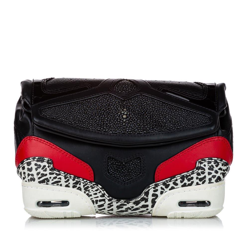 Pre-owned Alexander Wang Sneaker Leather Clutch Bag Black