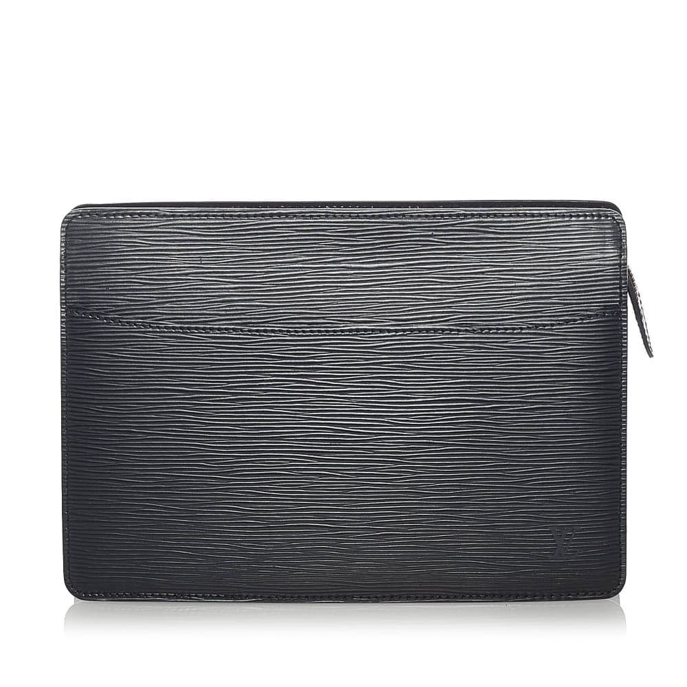 Pre-owned Louis Vuitton Epi Pochette Homme Black
