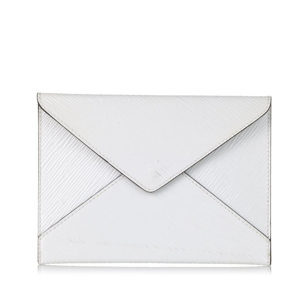 Pre-owned Louis Vuitton Epi Electric Envelope Clutch Bag White