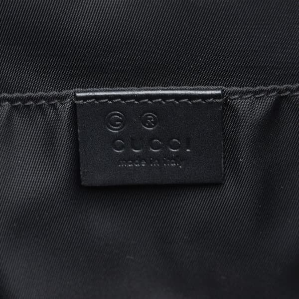 Pre-owned Gucci Techno Web Canvas Clutch Black