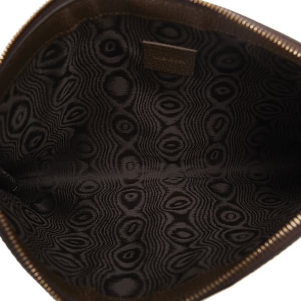 Pre-owned Gucci X Balenciaga BB Supreme Ophidia Web Clutch Brown