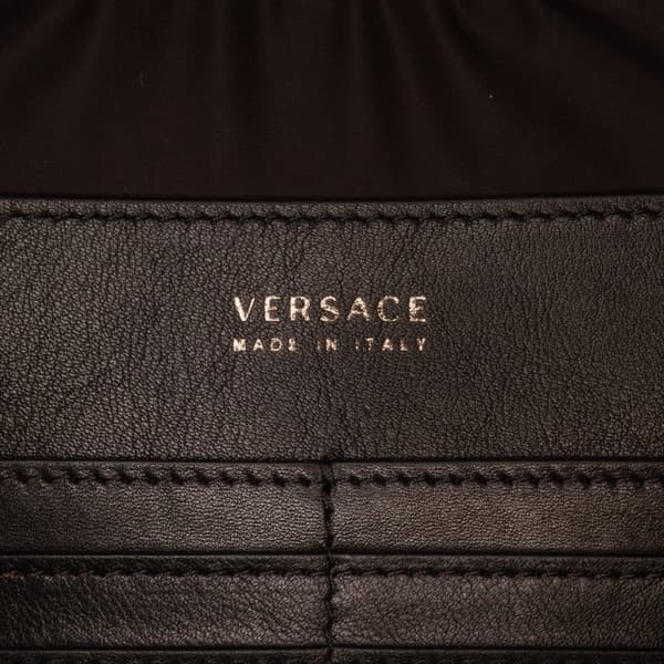 Pre-owned Versace Medusa Clutch Black