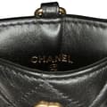 Pikkukuva 5 / 10: Pre-owned Chanel Lambskin Pearl Crown CC Wristlet Multi Pouches Black