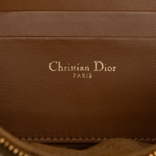 Pre-owned Dior Large Shearling Caro Pouch Brown