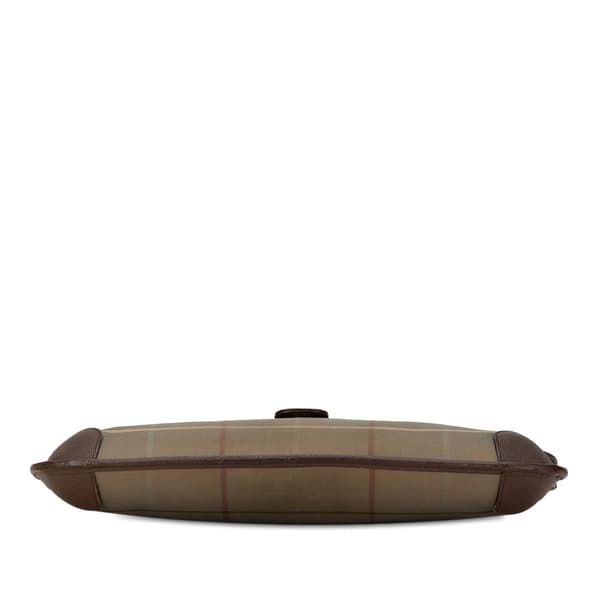 Pre-owned Burberry Vintage Check Canvas Clutch Brown