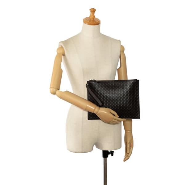 Pre-owned Gucci Microguccissima Clutch Black