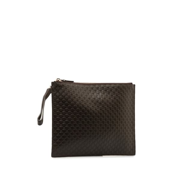 Pre-owned Gucci Microguccissima Clutch Black