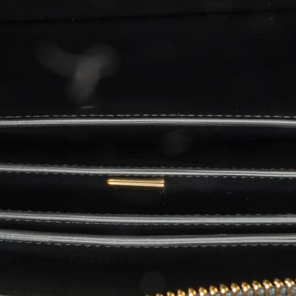 Pre-owned Dolce & Gabbana Printed Calfskin Playing Card Wristlet Clutch Black