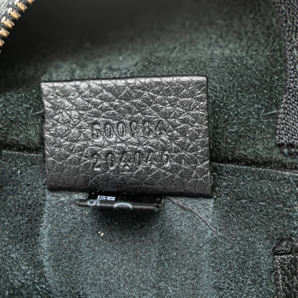 Pre-owned Gucci Leather Logo Clutch Bag Black