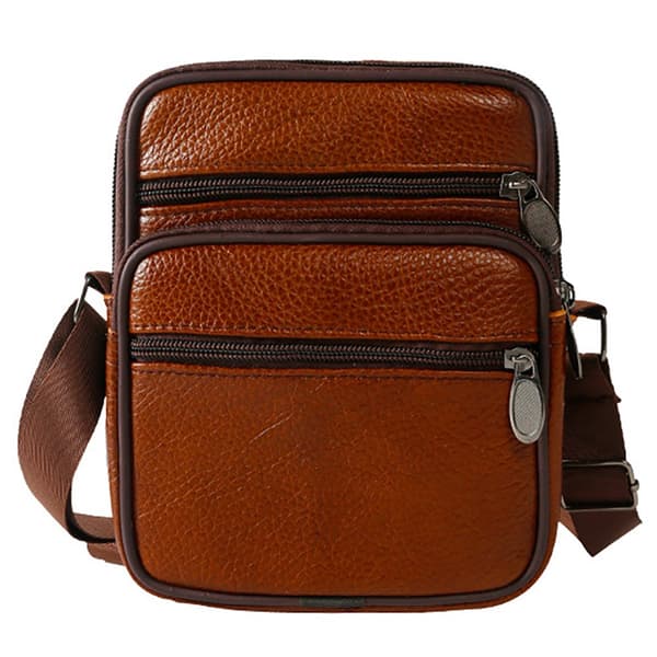 Stilren och Hållbar Crossbody Väska i Äkta Läder - Perfekt för Vardag och Resa