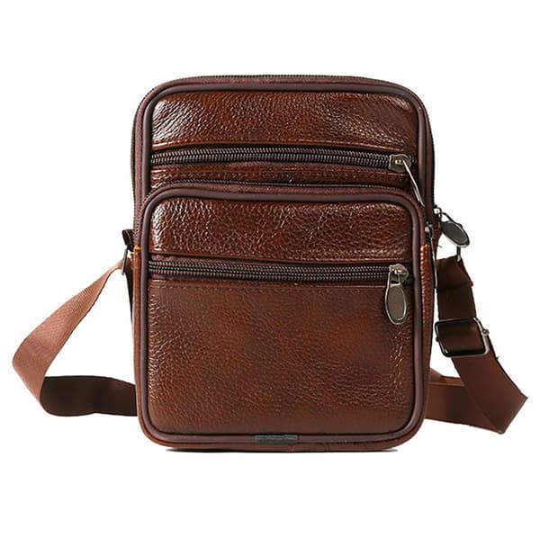 Stilren och Hållbar Crossbody Väska i Äkta Läder - Perfekt för Vardag och Resa